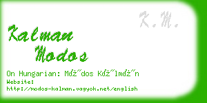kalman modos business card